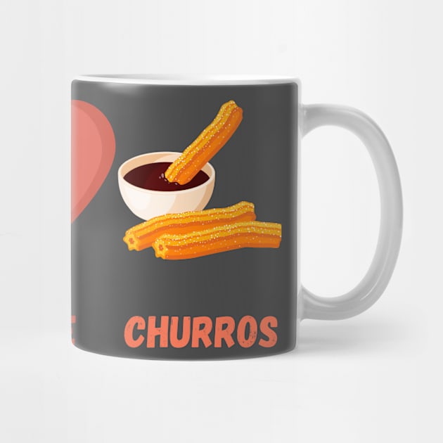 Peace Love Churros by MultiversiTee